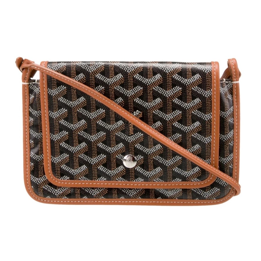 Goyard Goyardine Plumet 2022 Stylish Brown and Black Crossbody Bag